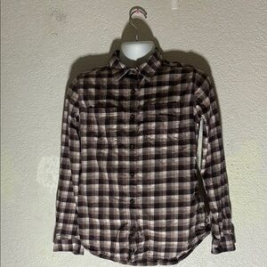 #Carhartt Men's Plaid Shirt - Brown and White